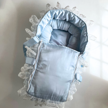 Premium Carry Bag -Blue Silk (0-3months)