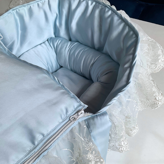 Premium Carry Bag -Blue Silk (0-3months)