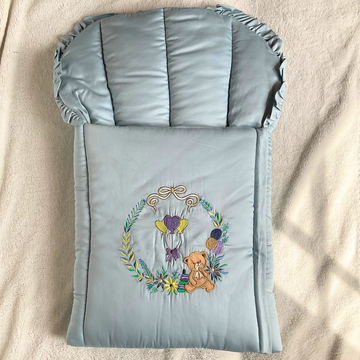 Classic Nest- Grey-Blue Teddy