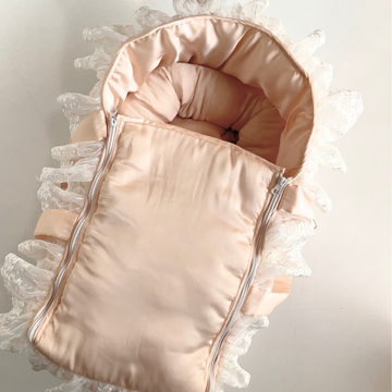 Premium Carry Bag -Peach Silk (0-3months)