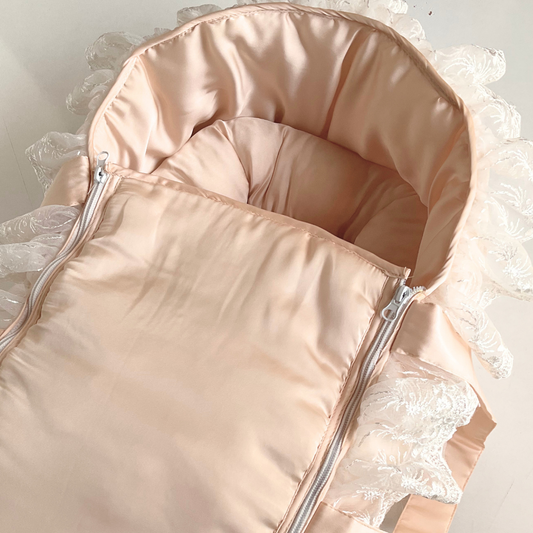 Premium Carry Bag -Peach Silk (0-3months)