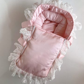 Premium Carry Bag -Pink Silk (0-3months)