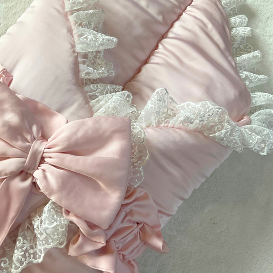 Aqiqah - Silk Light Pink Laces