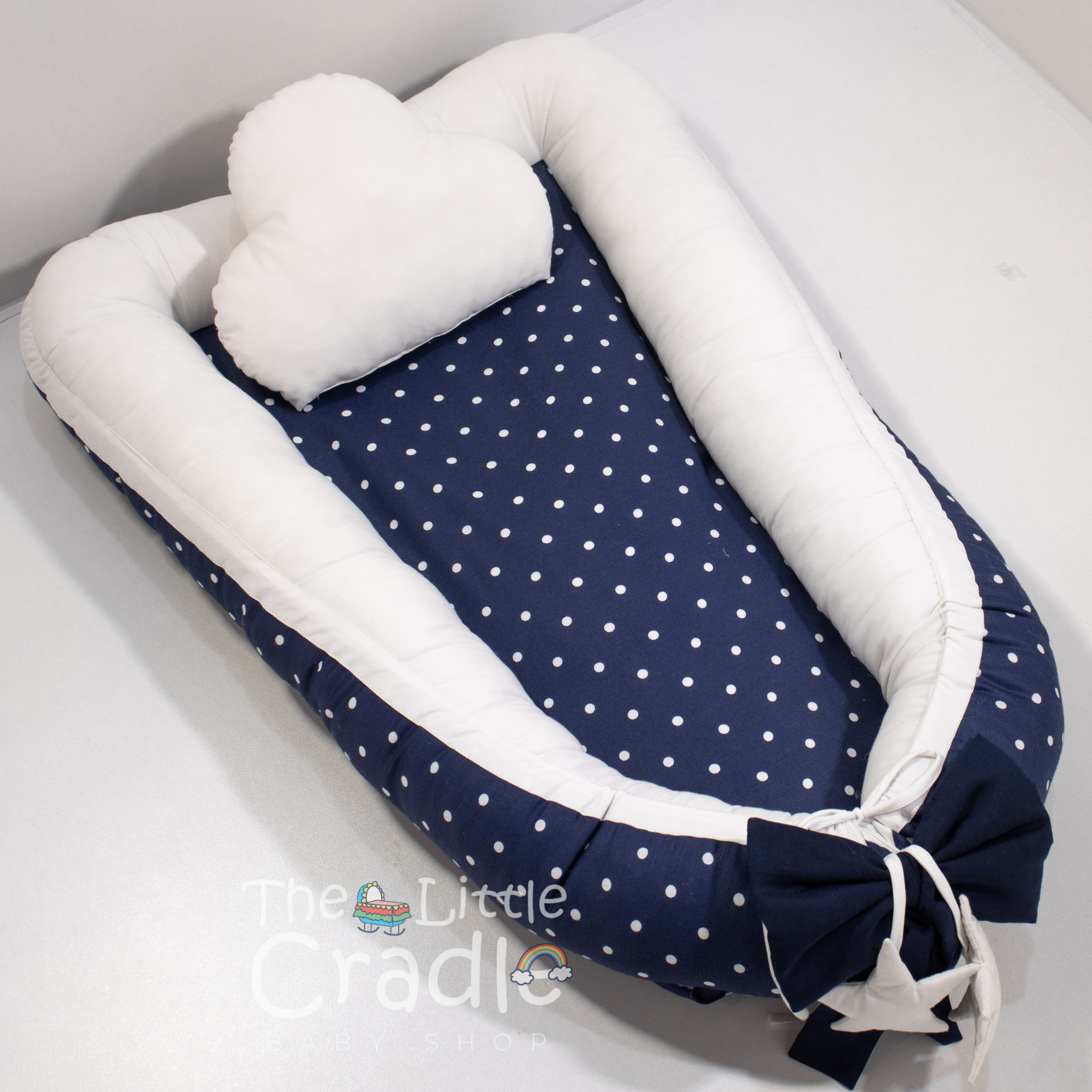 Cocoon- Blue Polka Dots