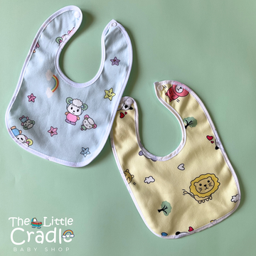 Cartoon Bibs-Pack of 2 B01