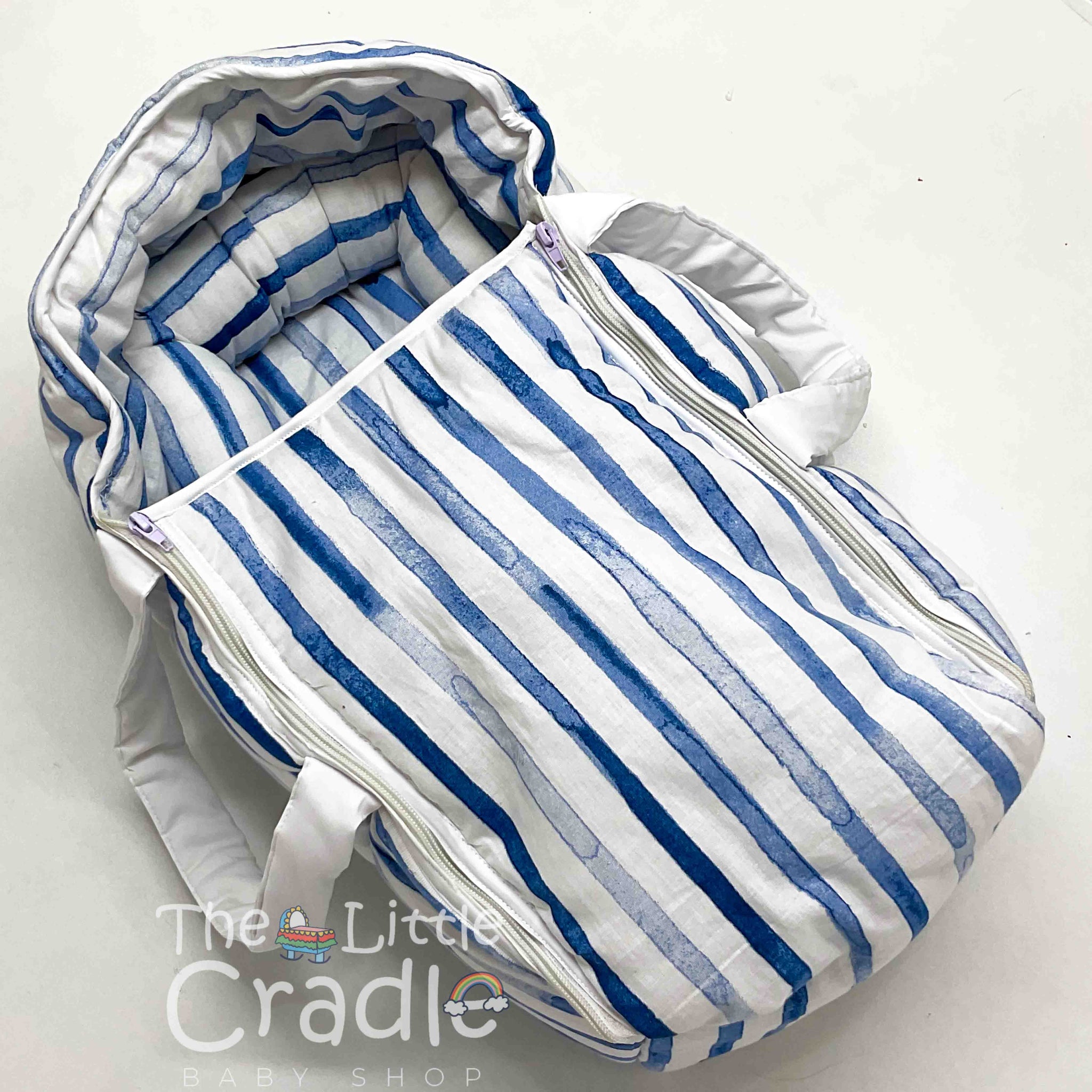 Carry Bag - Water Blue Stripes