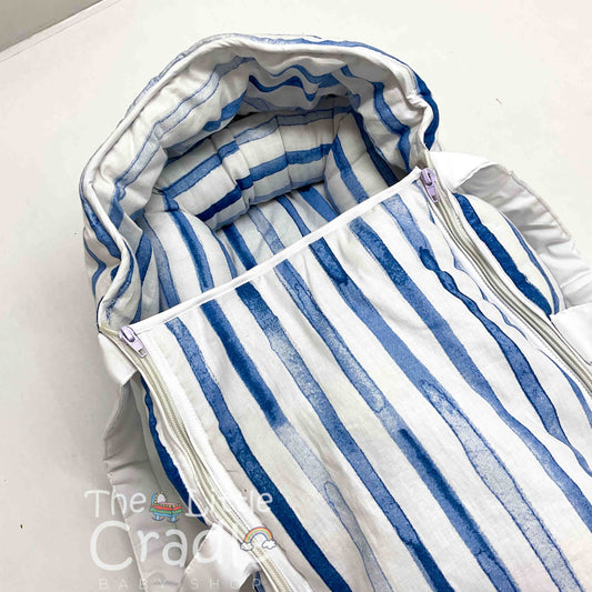 Carry Bag - Water Blue Stripes