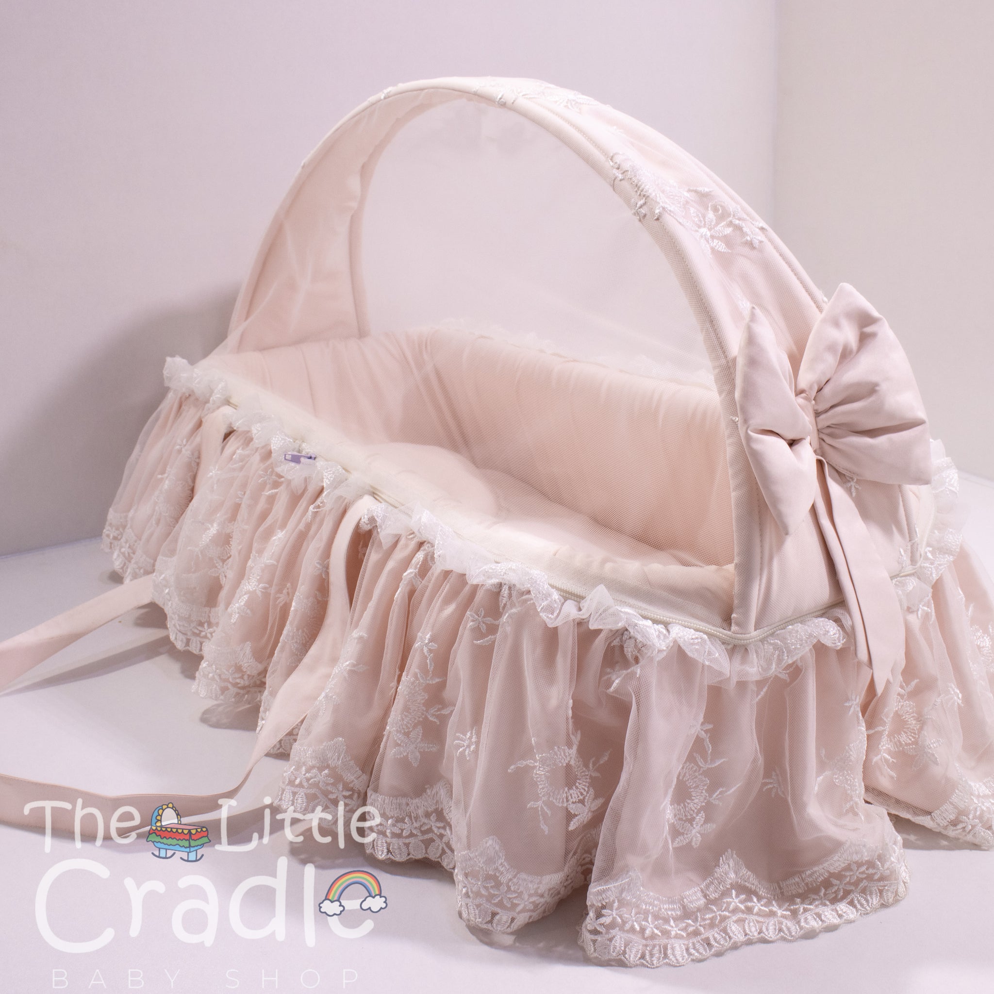 Silk Carry Cot- Light Pink