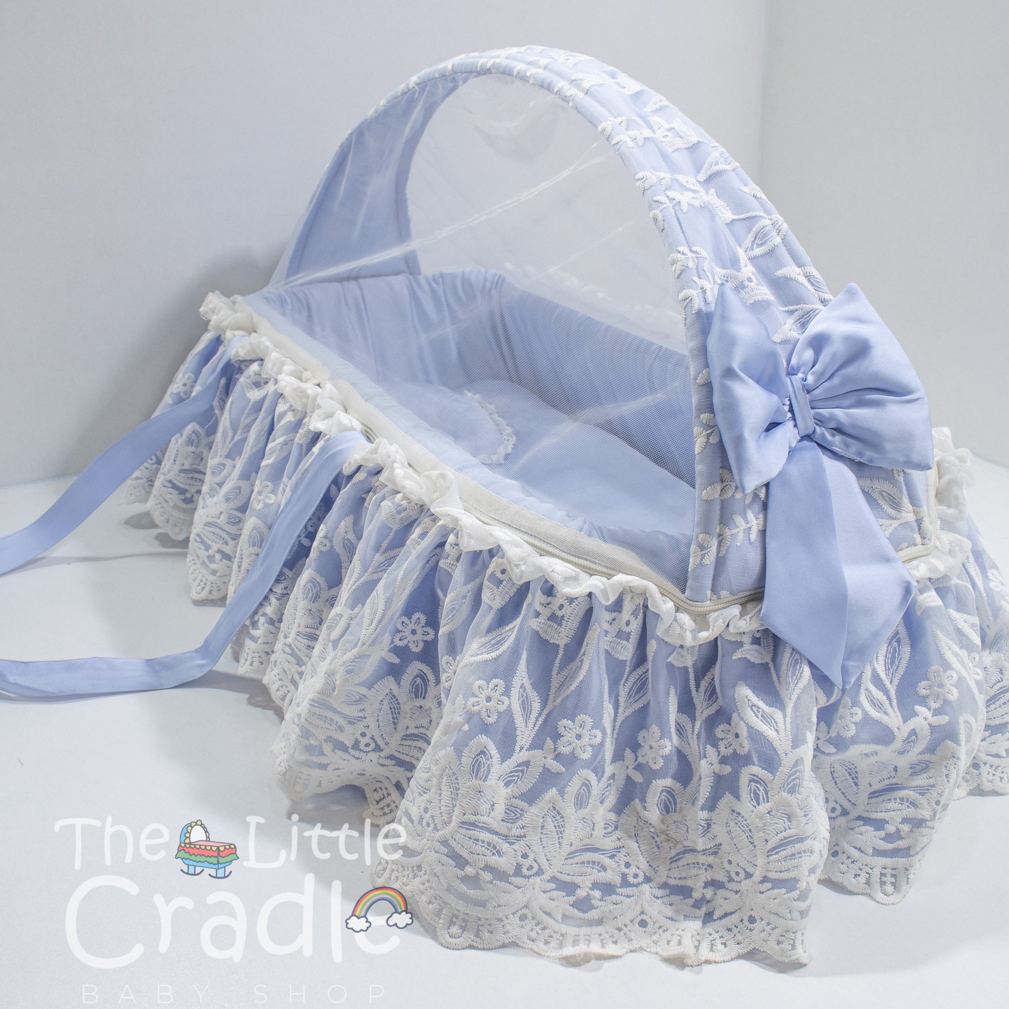 Silk Carry Cot-  Light Blue