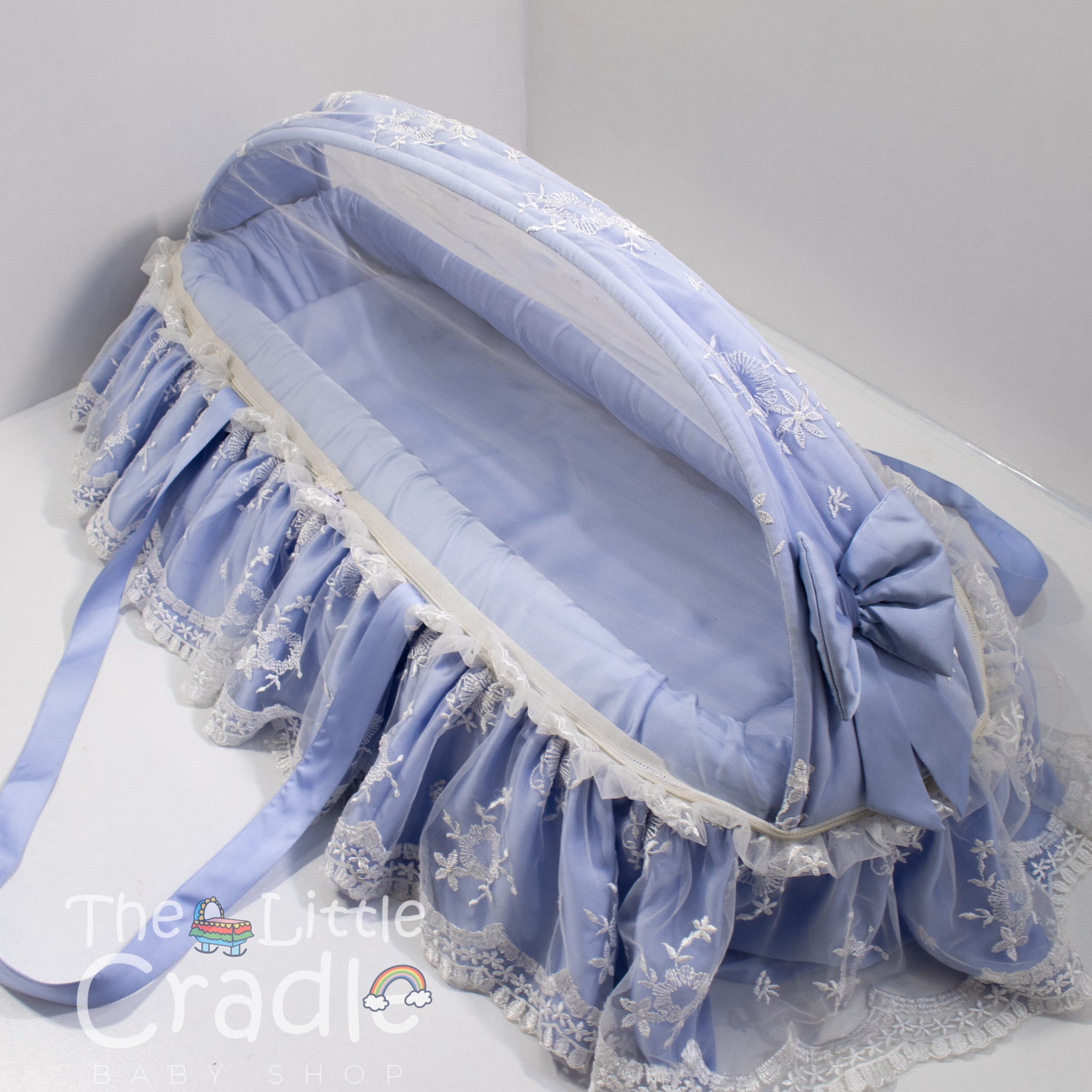 Silk Carry Cot-  Blue