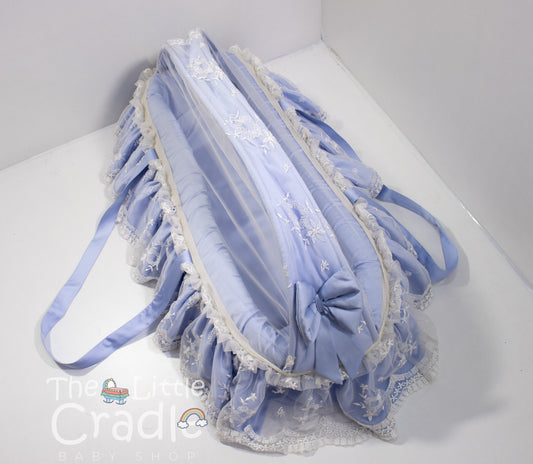 Silk Carry Cot-  Blue