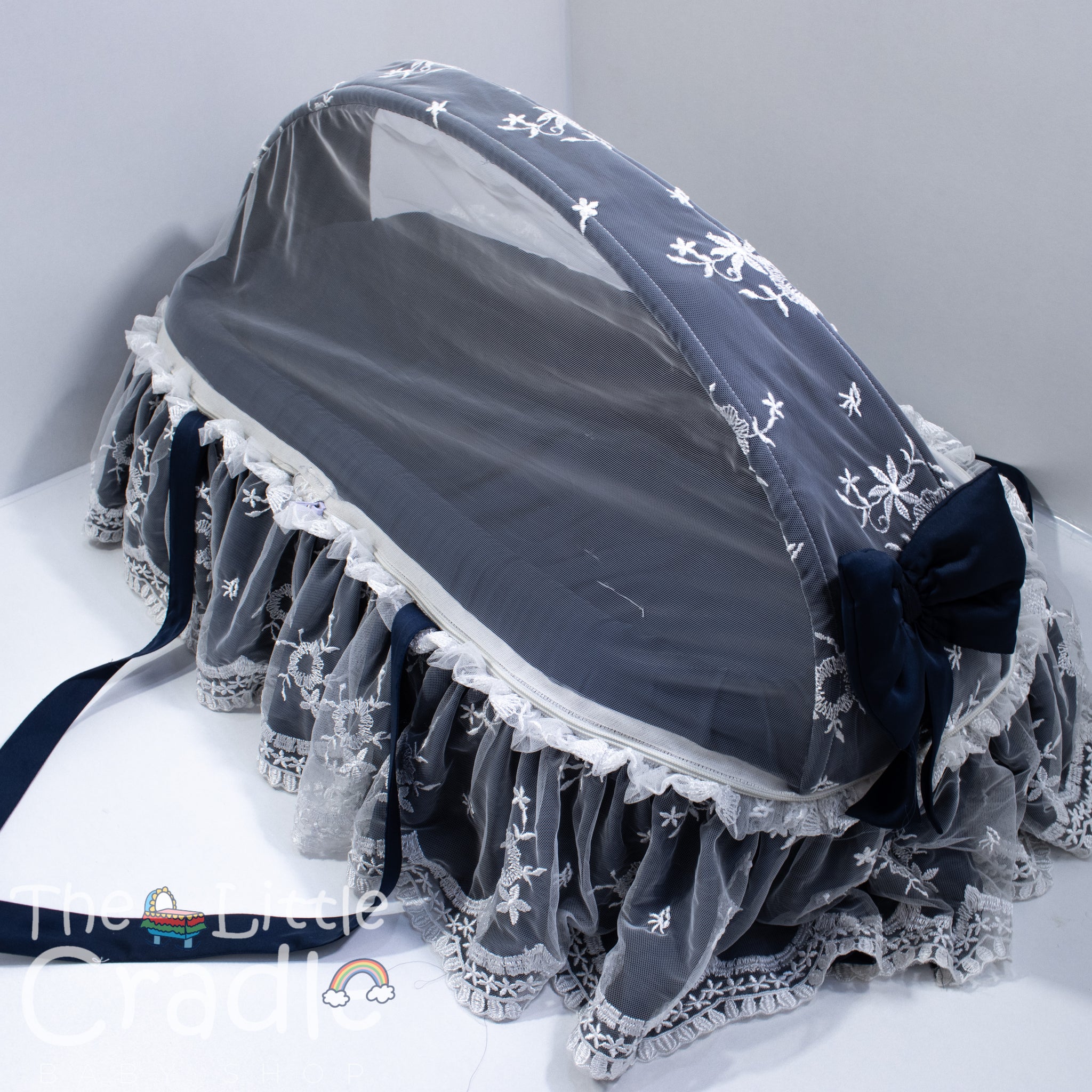 Silk Carry Cot- Navy Blue