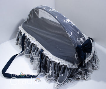 Silk Carry Cot- Navy Blue