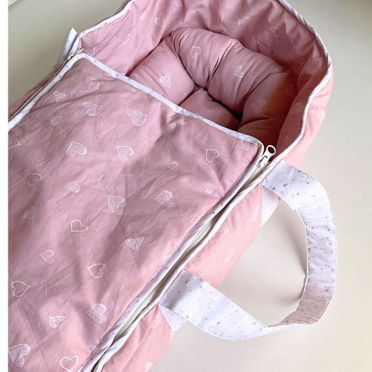 Carry Bag - Pink Hearts (0-3months)