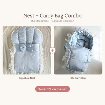 Blue Silk Combo – Venetian Nest + Premium Carry Bag