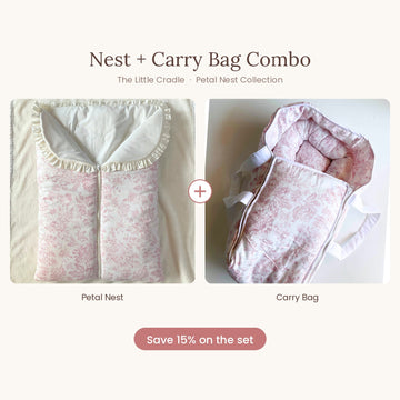 Pink Floral Combo – Petal Nest + Carry Bag